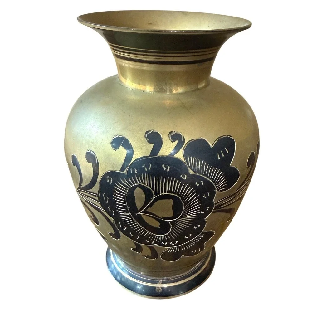 N/A footed brass